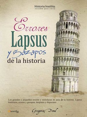 cover image of Errores, lapsus y gazapos de la historia